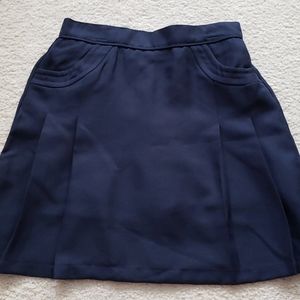 Nautical navy blue uniform skort